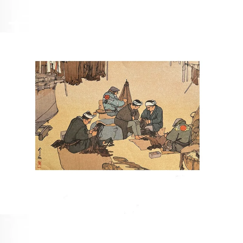 Yoshida Hiroshi Japanese print A spring Day 1927 Later, Print Art Canvas Poster, For Living Room Decor Home Wall Picture
