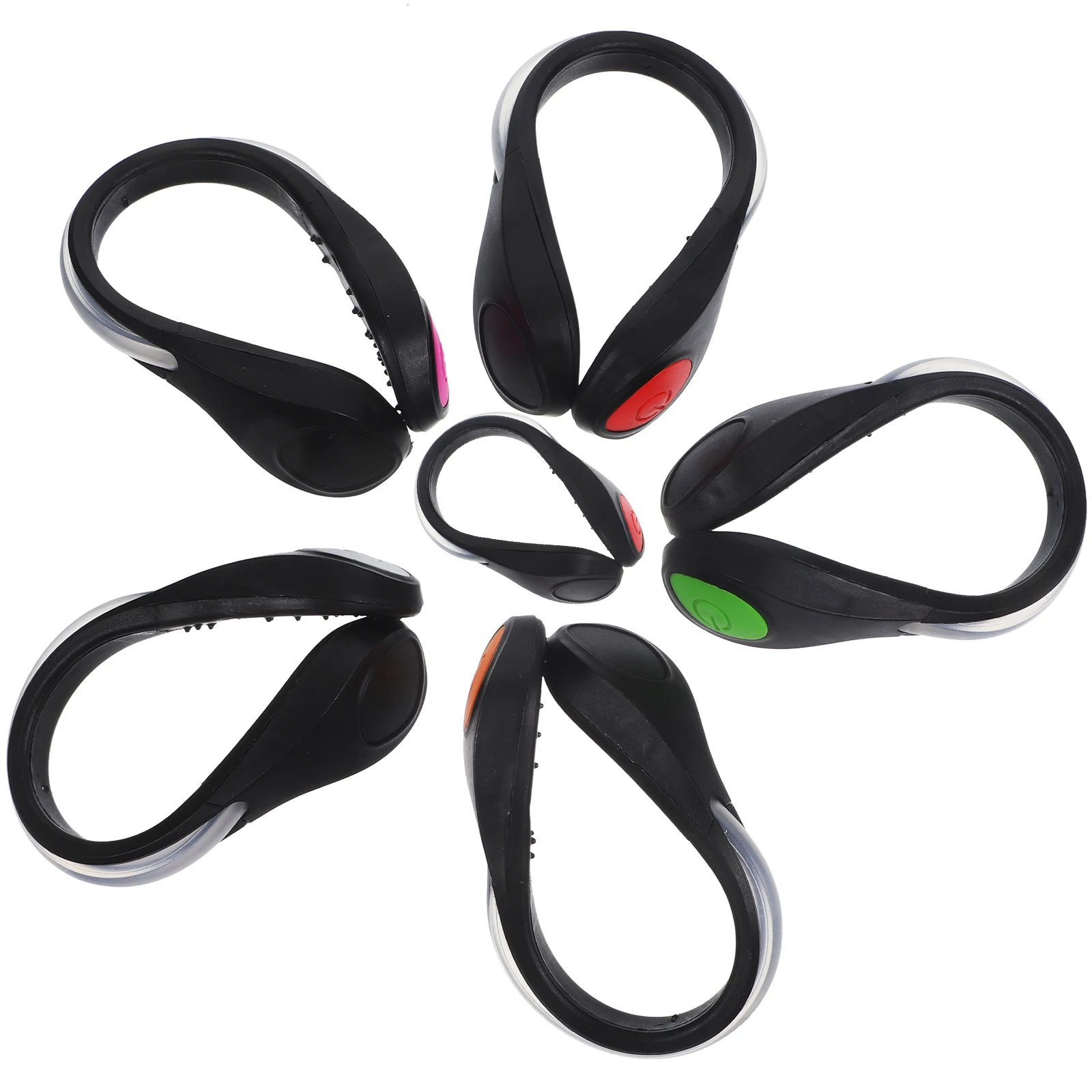 

6pcs Led Clip Lights Glow Shoe Light For Night Running Walking Cycling Safety Gear Non-Skid Flash Modes Shoe Light Clips Outdoor