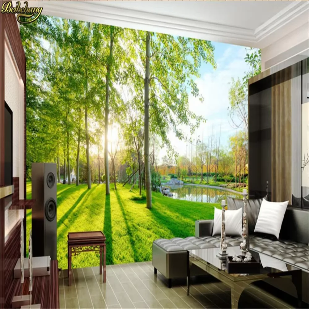 Фотообои на заказ, пейзаж, сад, пейзаж, настенная живопись, домашний декор, ТВ-фон, настенная бумага, водонепроницаемая наклейка на стену