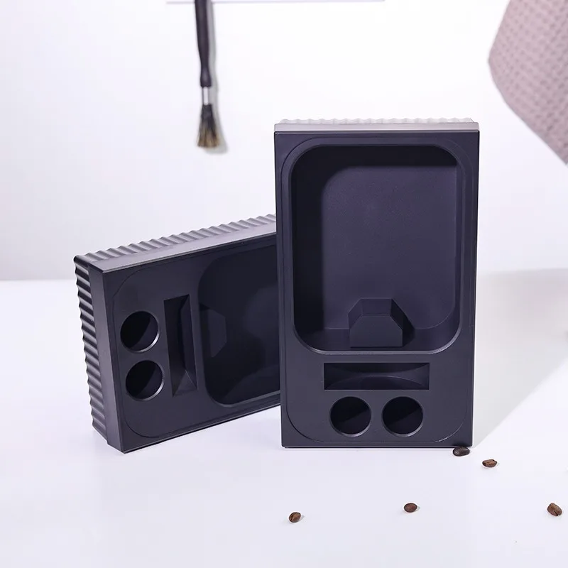

Storage Plastic Pressing Seat Coffee Grounds Knock Box Anti Slip Multi Functional Base Stable Easy To Clean Suitable for Home