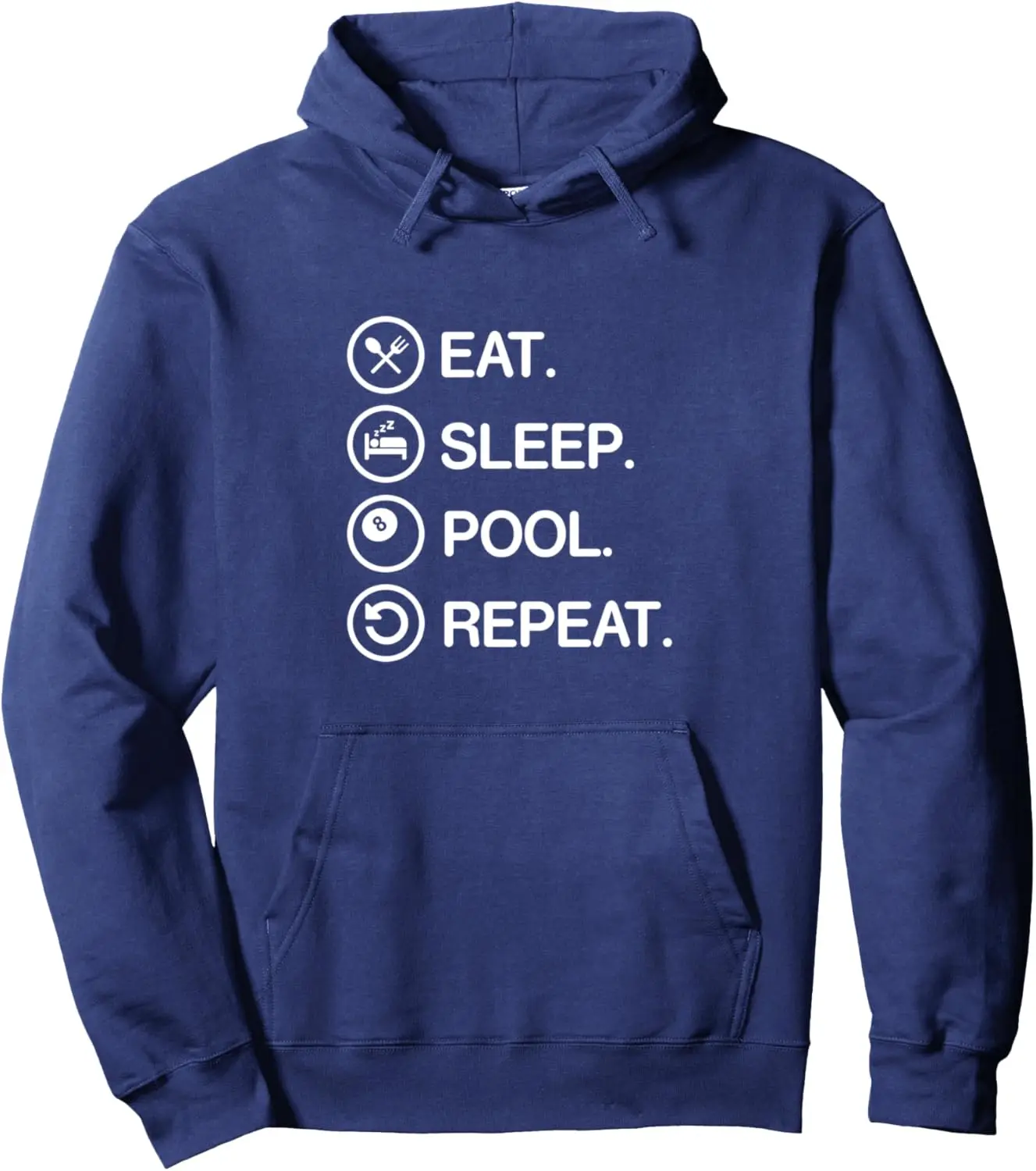 Eat Sleep Pool Repeat Funny Billiards Player Hoodie Gift  Unisex Autumn Streetwear Tops Print on Demand Women Mens Hoodie