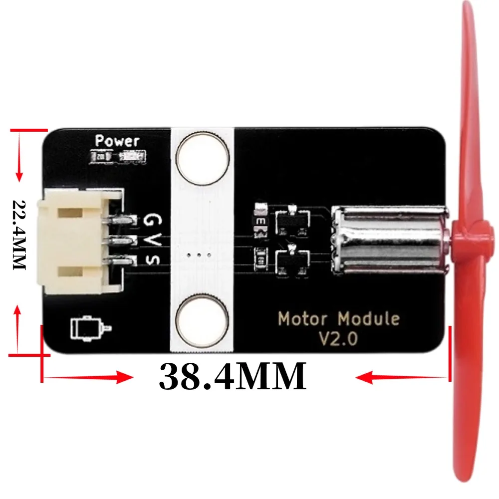 Mini 610 Coreless Motor Fan Module 5V PWM Speed Governor With Protective Enclosure PH2.0 Connector Compatible with Arduino ESP32