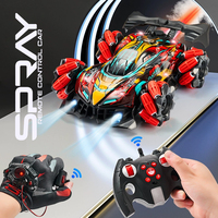 F1 Drift RC Car With Led Lights Music 2.4G Glove Gesture Radio Remote Control Spray Stunt Car 4WD Electric Children Toys