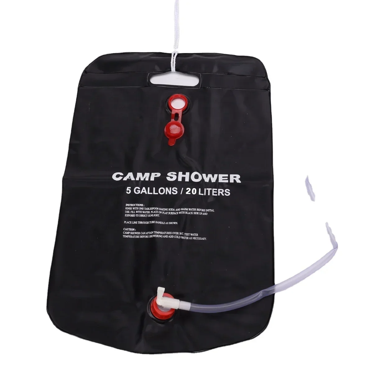 In Stock hot custom 20L portable camping shower 5 gallons heating pipe bag solar water heater outdoor Other camping gear