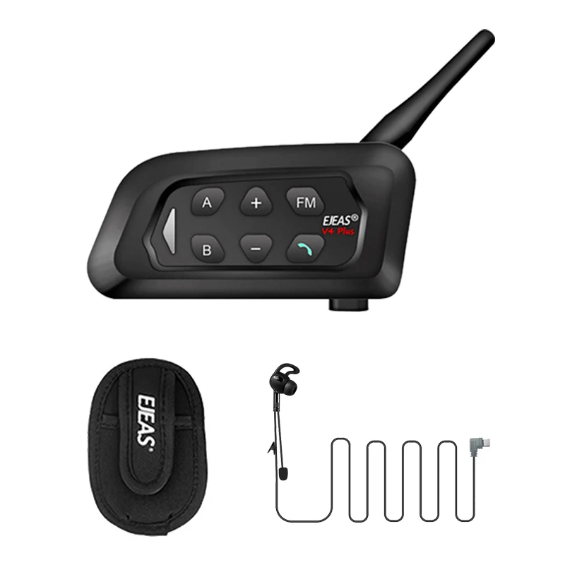 EJEAS V4C Plus casque d'interphone d'arbitre de Football intra-auriculaire Bluetooth 1500M casque Du