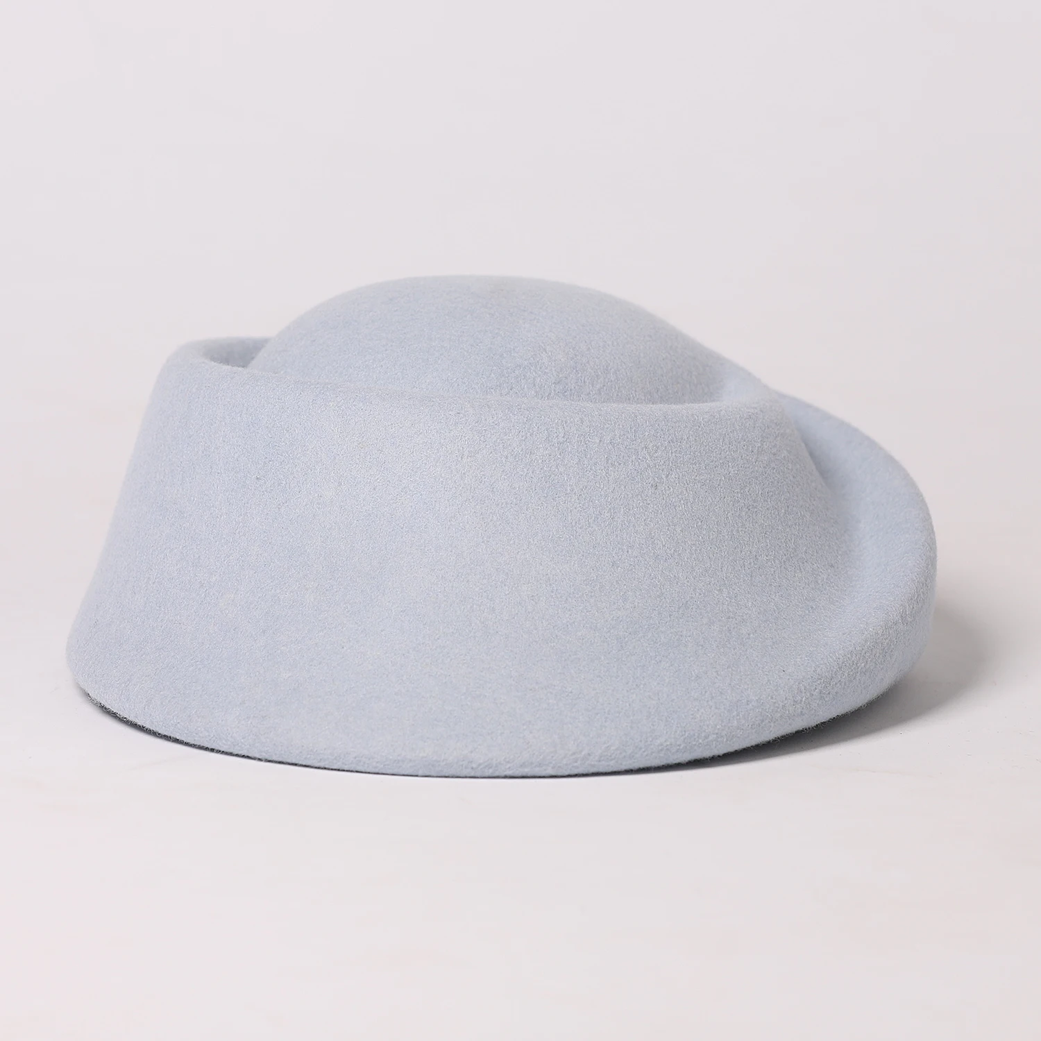 FS 2024 Winter White Wool Beret For Women Elegant Top Hats Vintage Tea Party Pillbox Hat Ladies Church Fedoras Chapeau Femme