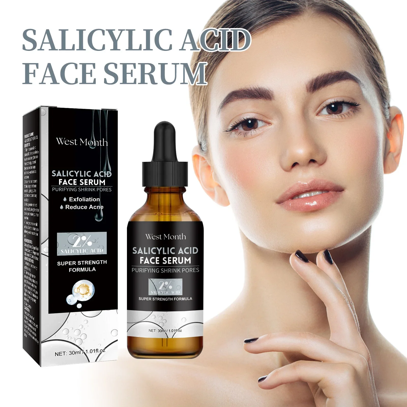 

West Month Salicylate Serum 30ml Moisturizing Serum for Face, Improvements Dullness & Unven Skin Tone, Nourishing & Firming Skin