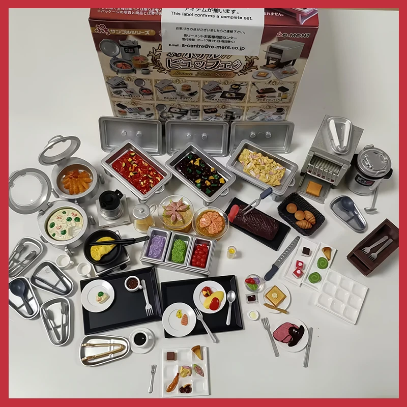 Mini Hotel Luxuoso Rement, Buffet Novo em Estoque, Caixa Surpresa, Coleção de Cenários em Miniatura, Figurinha Genuína