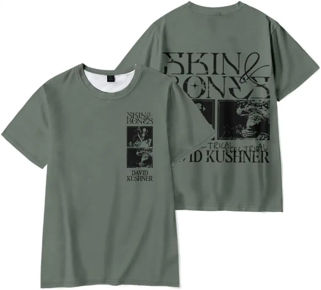 David Kushner Skin and Bones Merch Logo T-shirt Print Summer Men/Women Streetwear Tshirt Shirt Short Sleeve Tee