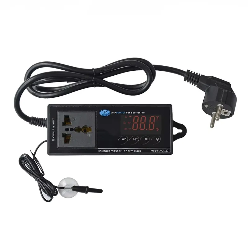 

AC112 Electric Heating and Cooling Thermostat Temperature Controller Digital Electronic Reptile Thermostat