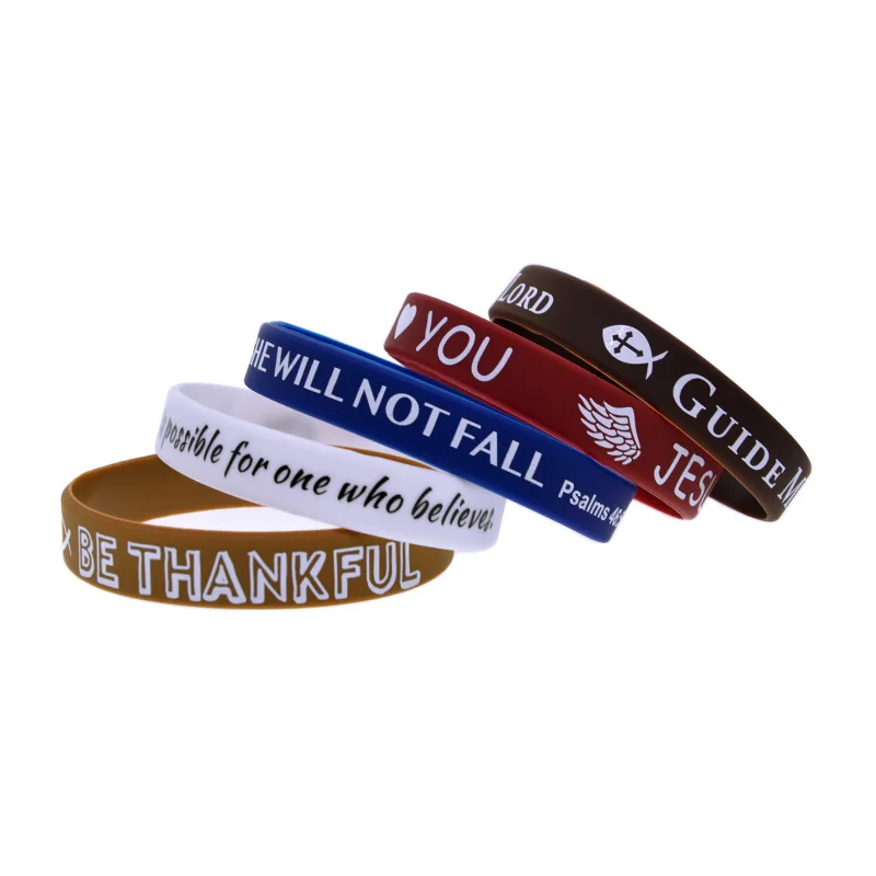 50 Stück Jesus-Silikonarmbänder, Freundschaftsgeschenk, Armband „Alles ist möglich für den, der glaubt“ – Detail 8