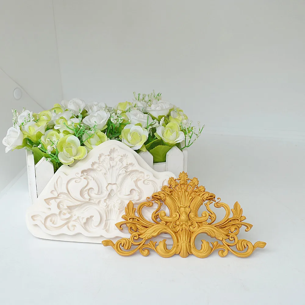 Silicone Mold Beautiful Lace Frame Kitchen Baking Tool DIY Cake Chocolate Lace Decoration Fondant Mold Products