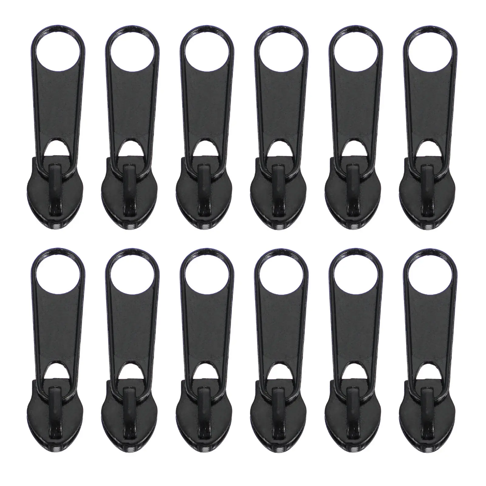 100pcs Nylon Zipper Pulls – Easy-Install Detachable Zipper Heads for Clothing, Jackets, Pants, Bags, Tents, Wallets