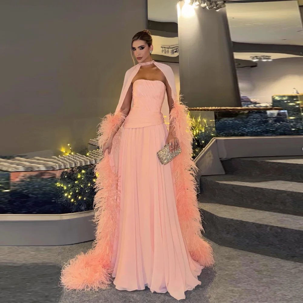 Vintage Feathers Sequins Stylish Customized Formal Occasion Prom Dress Evening Party Gowns Elegant