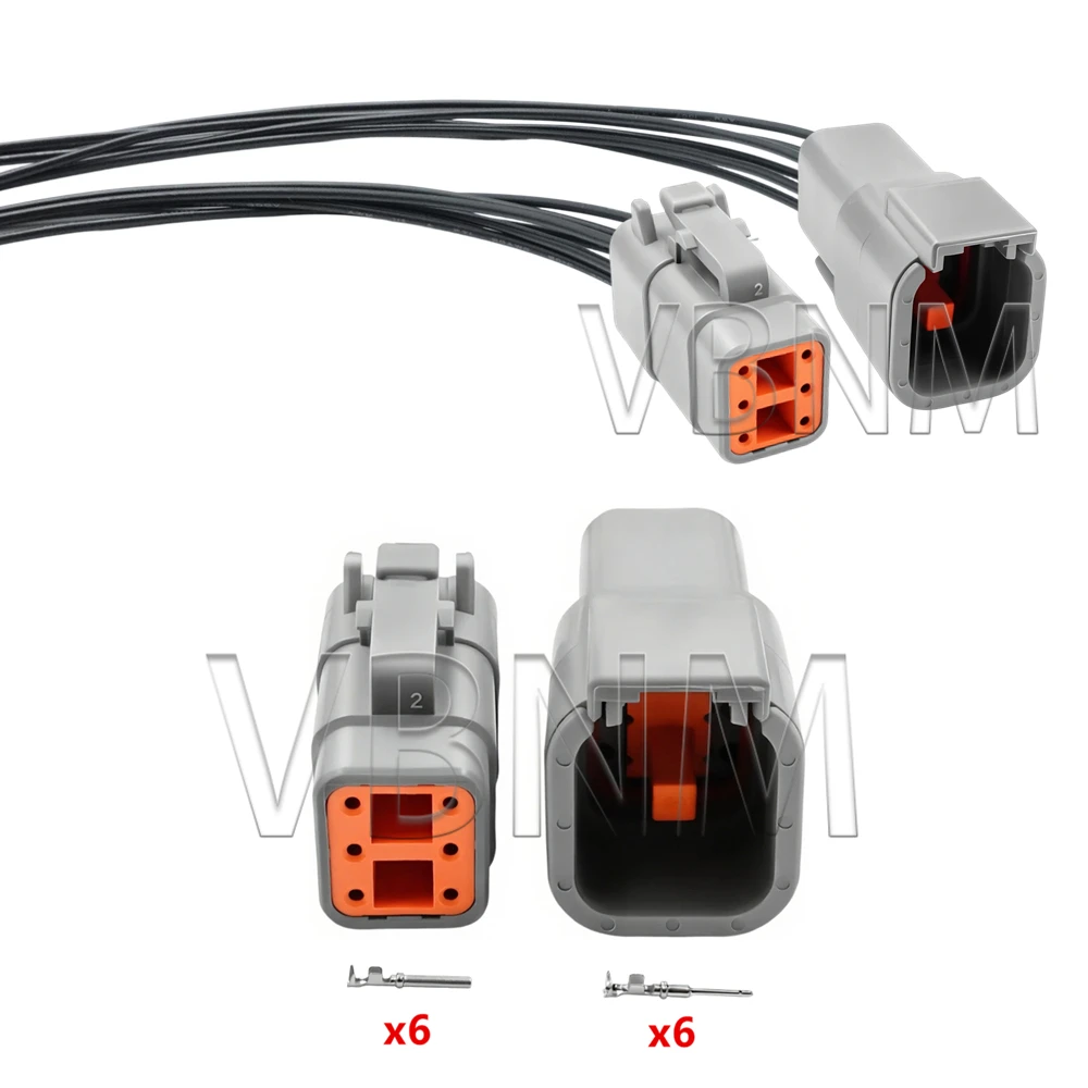 6 Pin DTM DTM06-6S-E007 DTM06-6S DTM04-6P ATM06-6S ATM04-6P Waterproof Electrical Connector Inlet Air Temperature Sensor Plug