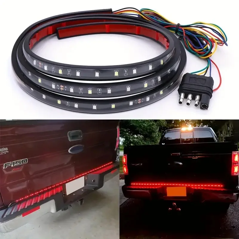 

Truck Tailgate Light Bar LED Single Row Tailgate Light Strip Running Brake Turn Signal Reverse Light Strip for Cargo SUV RV Boat