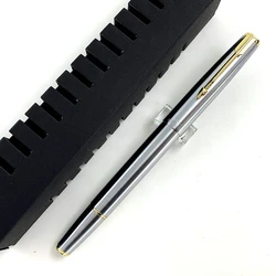 Wingsung 601 All-steel Piston Fountain Pen Iraurita F 0.5mm Hooded Nib White Color Writing Pens Student Stationery Writing Gift
