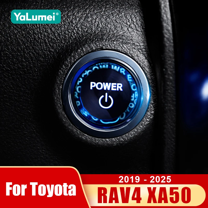 Für Toyota RAV4 XA50 2019 2020 2021 2022 2023 2024 2025 Hybrid Auto Start-Stopp-Motor Druckknopf-Abdeckung Kristall-Zubehör