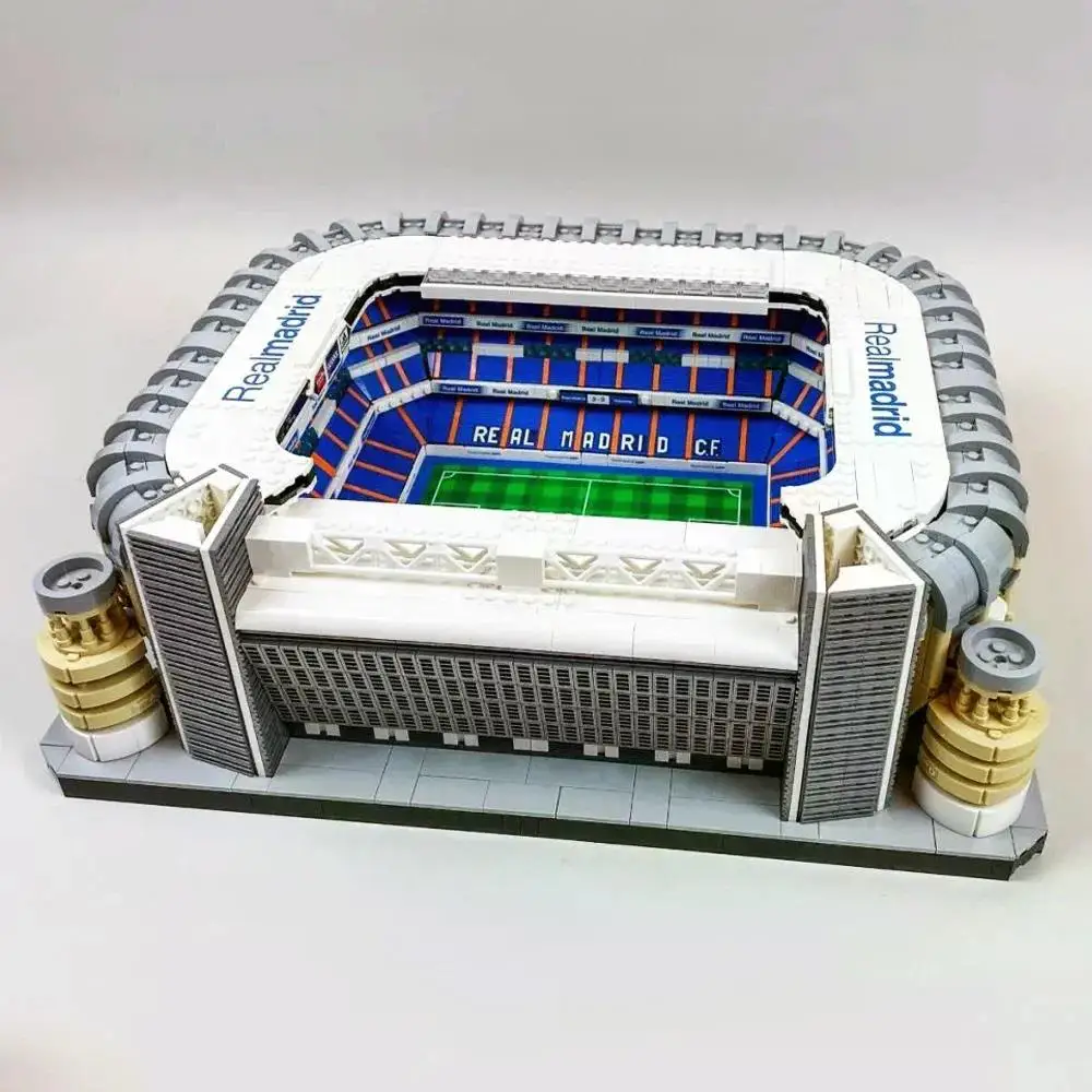 IN Stock 10299 Ideas Famous Santiago Bernabeu Stadium Real Madrid Moc Bricks Modular Landmark Model Building Block Kids Toy