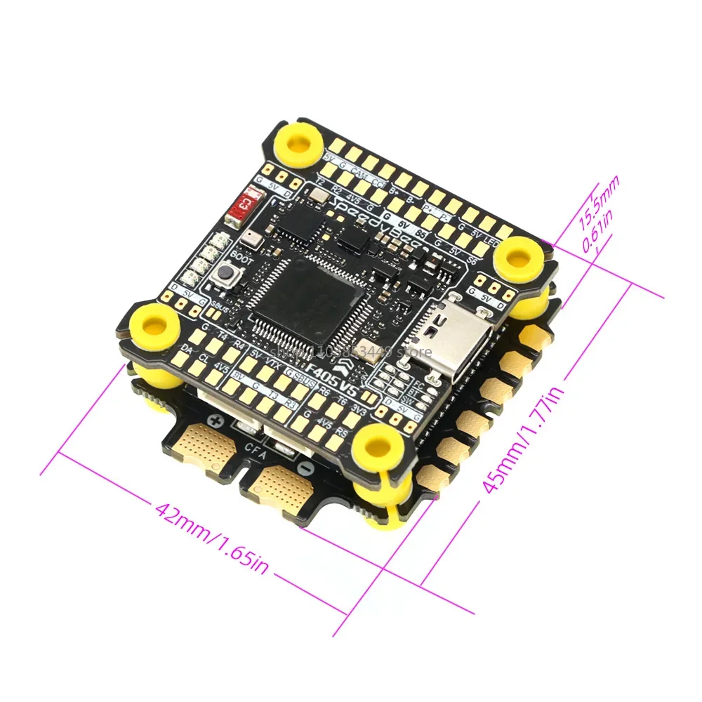 

SpeedyBee F405 V5 OX32 55A Stack F405 V5 55A Pro Flight Controller 3-6s 4in1 32-Bit ESC For RC FPV Drone