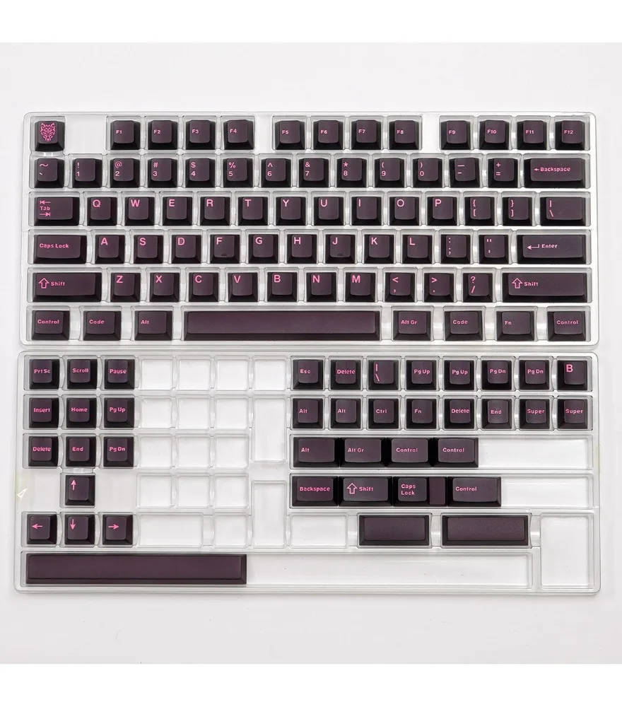 Magnetic axis keyboard Rose semi-transparent series keycap ABS two-color 114 keys Original Wooting/Meijia Lion