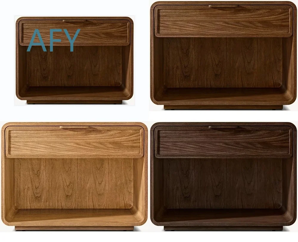 Hot Sale Handicraft Noble Furniture Nightstands for Modern Bedroom Decor Luxury Solid Wood Bedside Tables for Contemporary