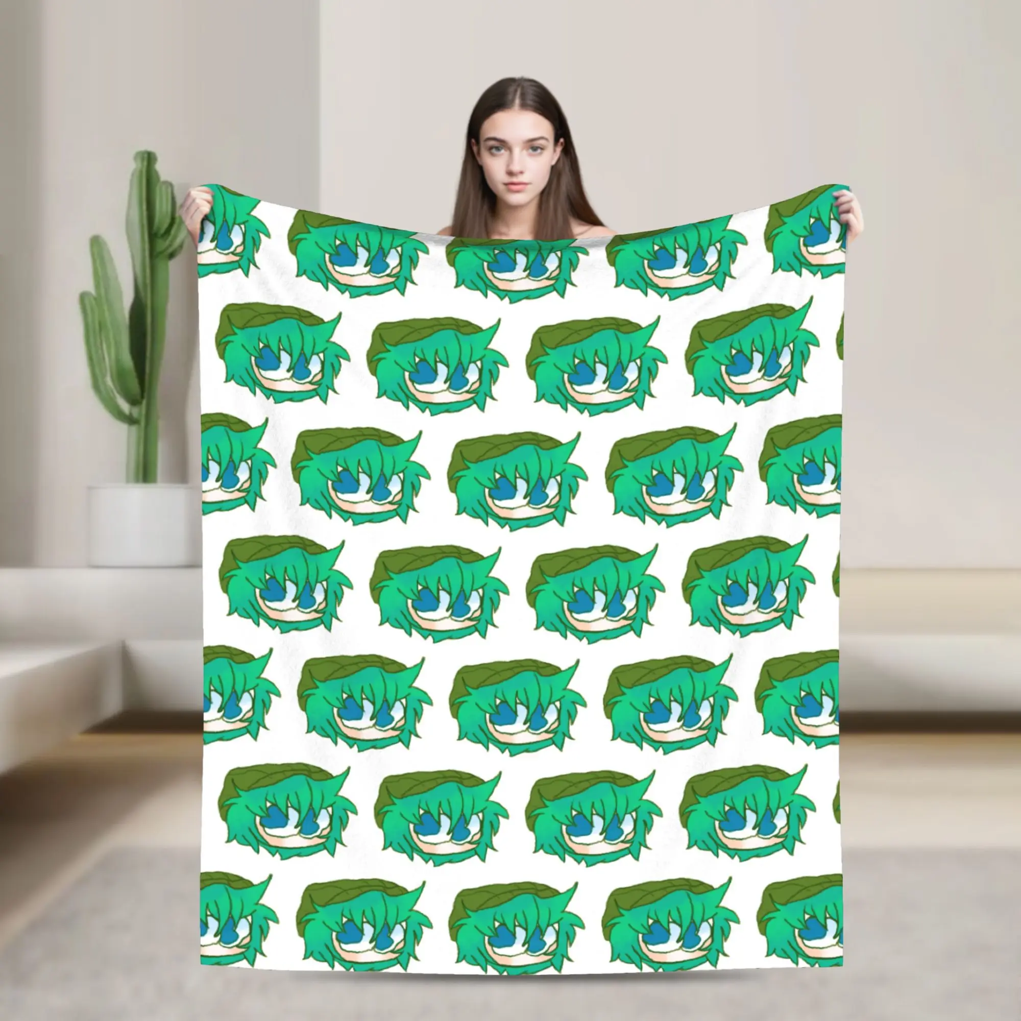 Sou Shin ملعون الطفل أنيمي بطانية الصوف بدوره إلى يموت لعبة متعددة الوظائف لينة رمي البطانيات للمنزل مكتب الفراش يلقي #1