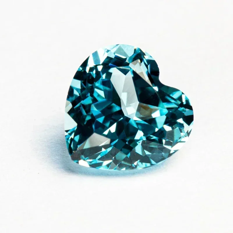 

Оптовая продажа, выращенный в лаборатории сапфир в форме сердца, аквамарин, выбор, сертификат AGL VVS1, бусины для изготовления ювелирных изделий, ожерелье, кольцо «сделай сам»