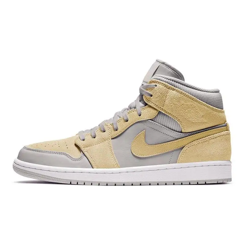 Nike Jordan 1 Mid Mixed Textures Yellow Sneakers shoes DA4666-001