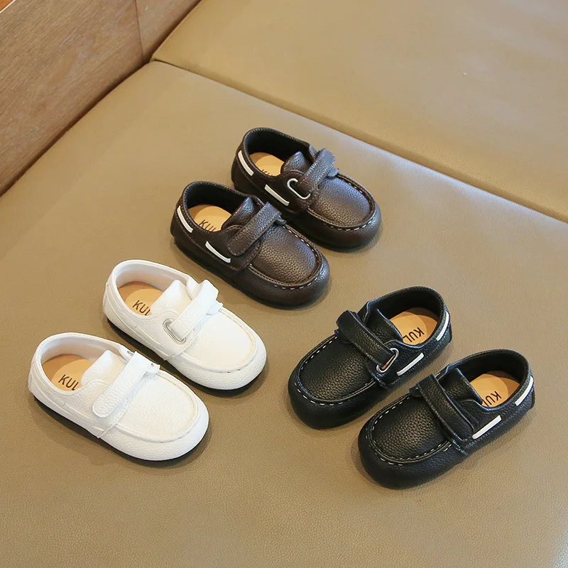 

Zapatos 2026 Spring New Kids Leather Shoes Retro Versatile Girls' Loafers Simple Comfort Boys' Flat Casual Shoes Лоферы Женские