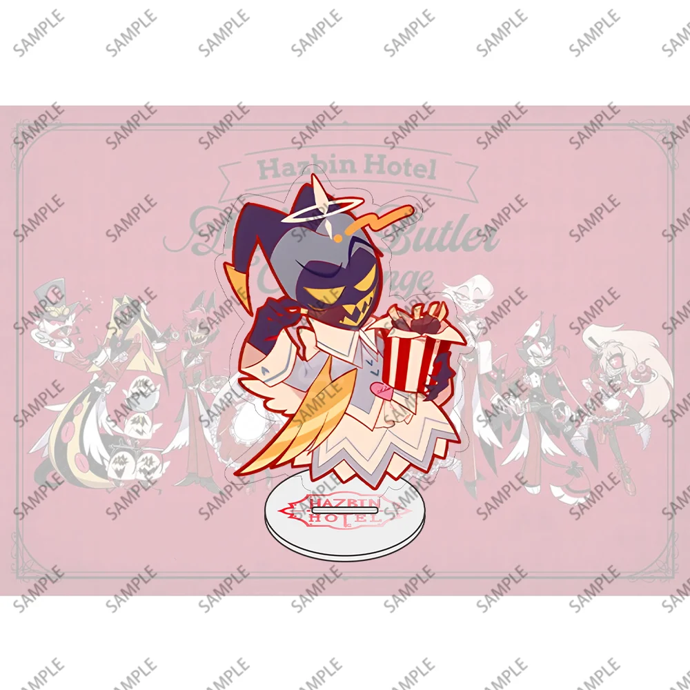 حامل أكريليك من Hazbin Hotel Alastor مقاس 10 سم - ديكور مكتب لطيف مثالي لعرض المنزل والمكتب في عيد الميلاد