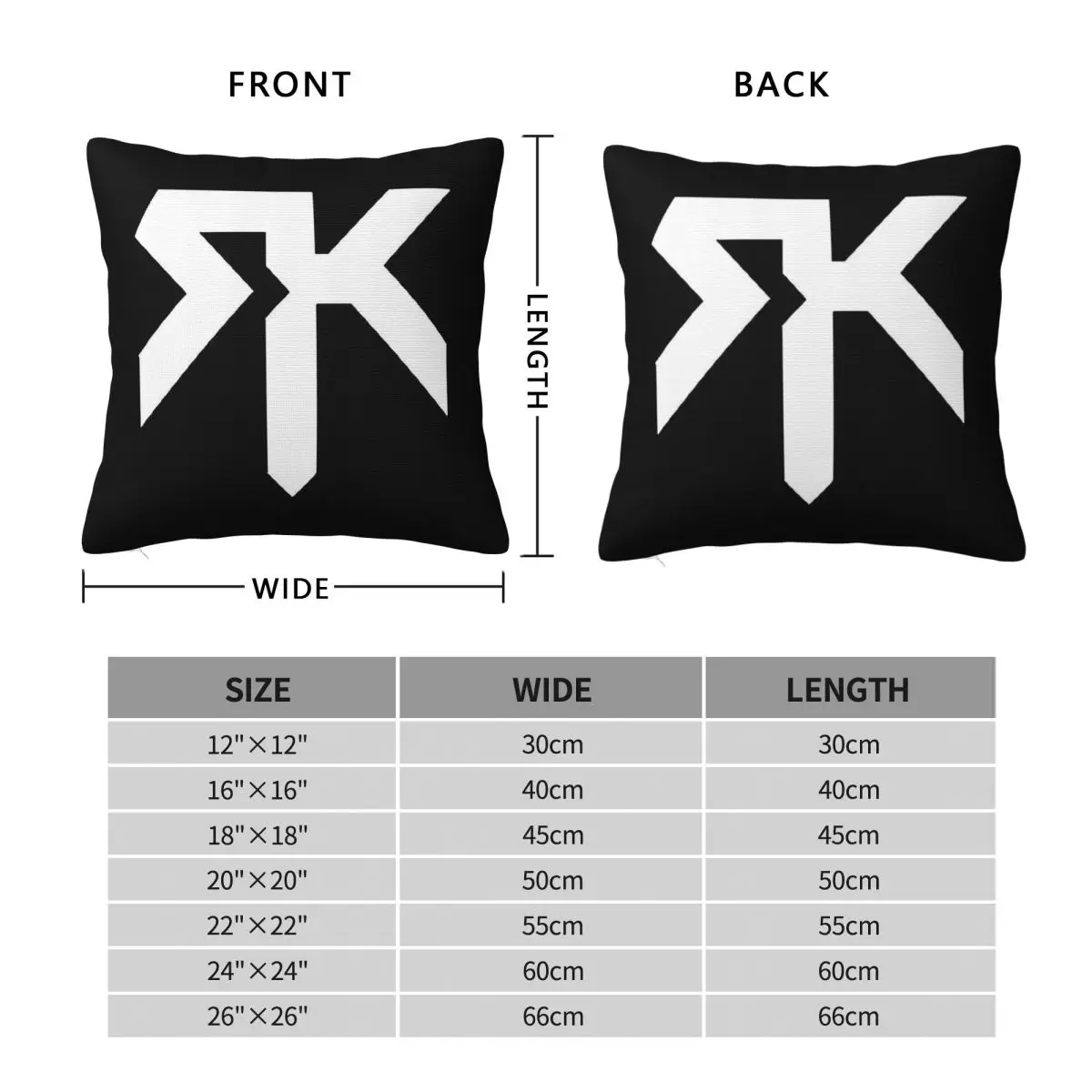 Rk Robert Kerschbaumer Logo Square Pillowcase Polyester Linen Velvet Pattern Zip Decor Pillow Case Room Cushion Cover