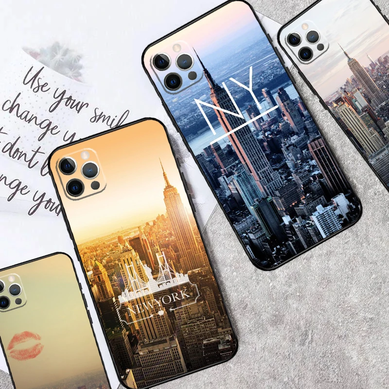 

New York City Shockproof Case For iPhone 17 15 16 Pro Max 11 14 Plus 12 13 Mini 16e 17 Air Phone Cover