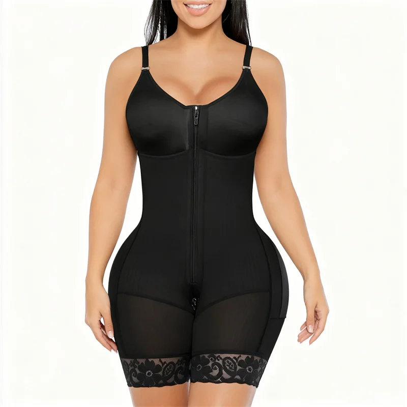 Full Body Shapewear Compression Girdles Zipper Fajas Colombian Corrective Underwear Tummy Control Shaper Slim Corset Bodysuits