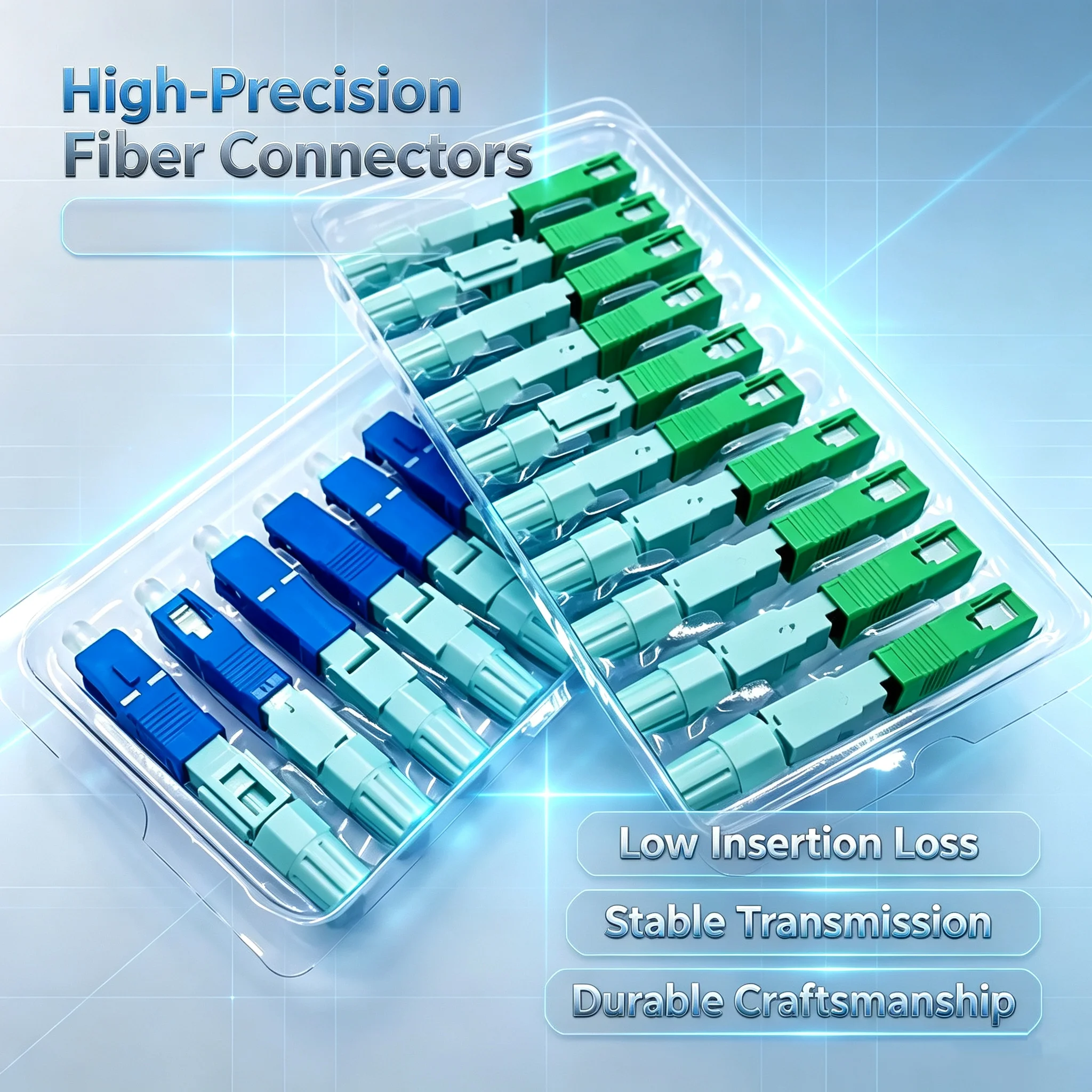 2026 NEW SC APC/UPC 60MM Crocodile version Quick Connector FTTH SM Single ModeFast Connector
