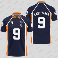 Anime Haikyuu Cosplay 3D Print Polo Shirts Summer Shorts Sleeve Womem Men Polos Volleyball Uniform Sports Jerseys Casual Tops