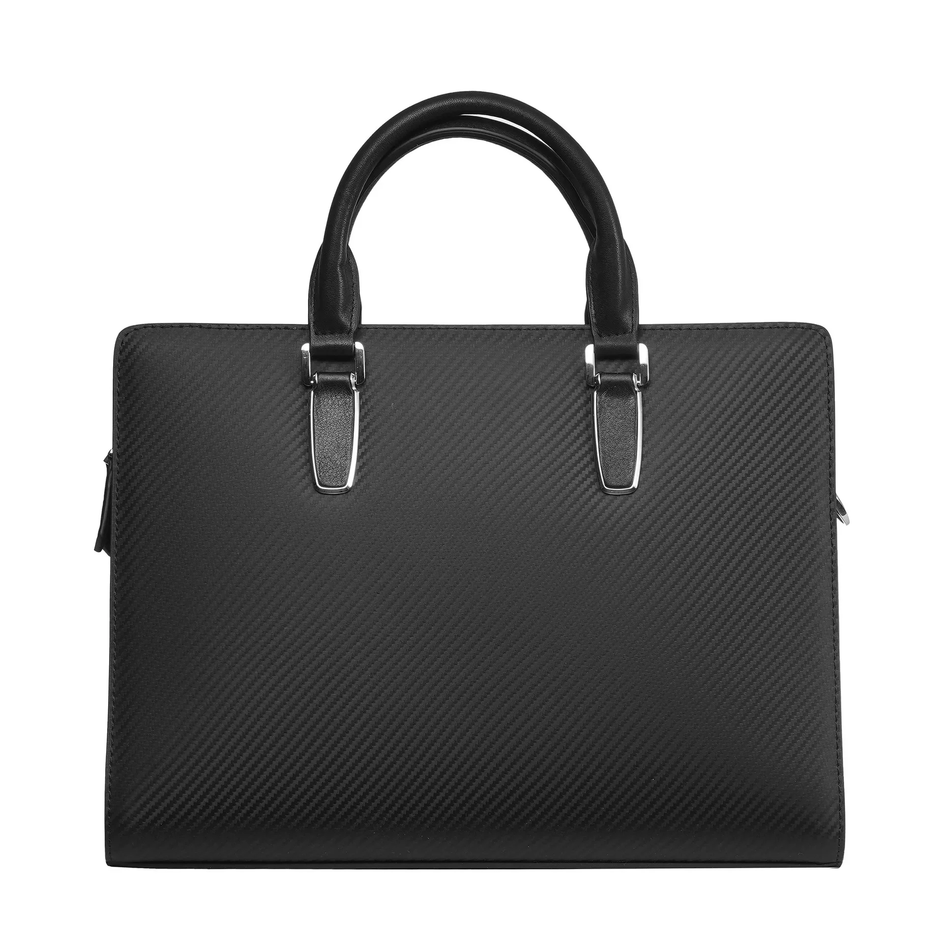 Imagem -06 - Maleta de Couro High-end Bolsa de Ombro dos Homens Homem 14 Laptop Bags Bolsa de Grande Capacidade Zip Duplo Bolsa de Advogado