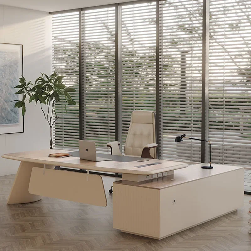 

Корейский офисный стол Boss длиной 1,8 м, минималистичный современный роскошный компьютерный стол, комбинированный стул, эстетичная мебель для отеля Ufficio