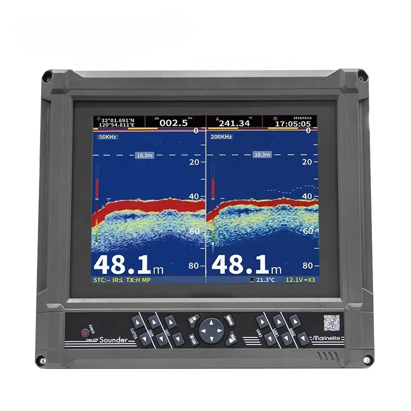 Dual Frequency 2kw Single Beam Echo Sounder Boat Certified CCS