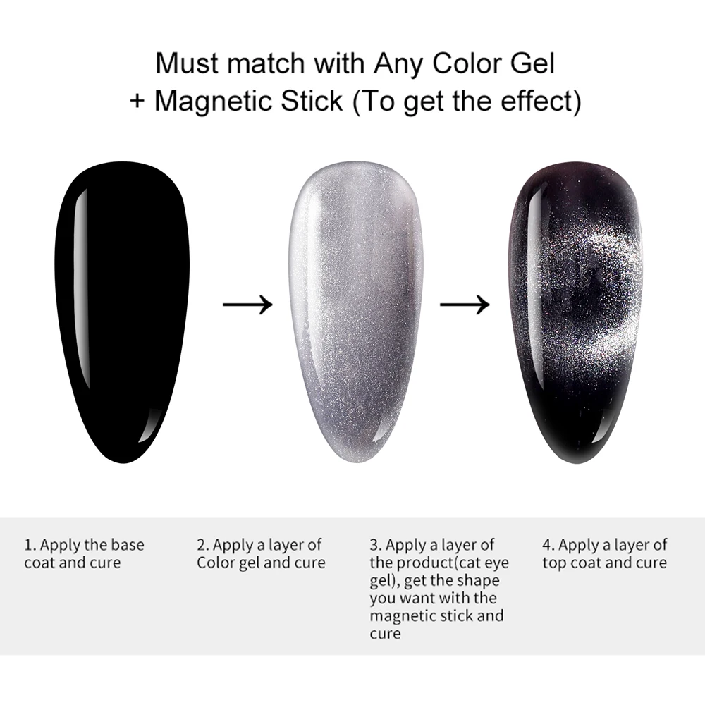 5Ml Cat Eye Magnetische Gel Nagellak Glanzende Glitter Gel Lak Semi-Permanent Weken Van Uv Led Lak Manicure Nail Art