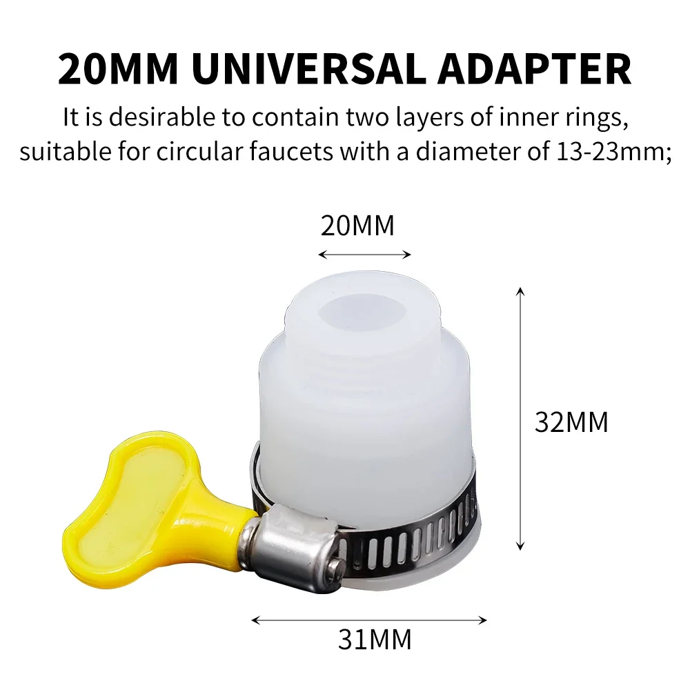 Universal Faucet Interface 4 Points Coarse Tooth Adapter Kitchen Bathroom Faucet Tap Converters Garden Hose Connection Adapters