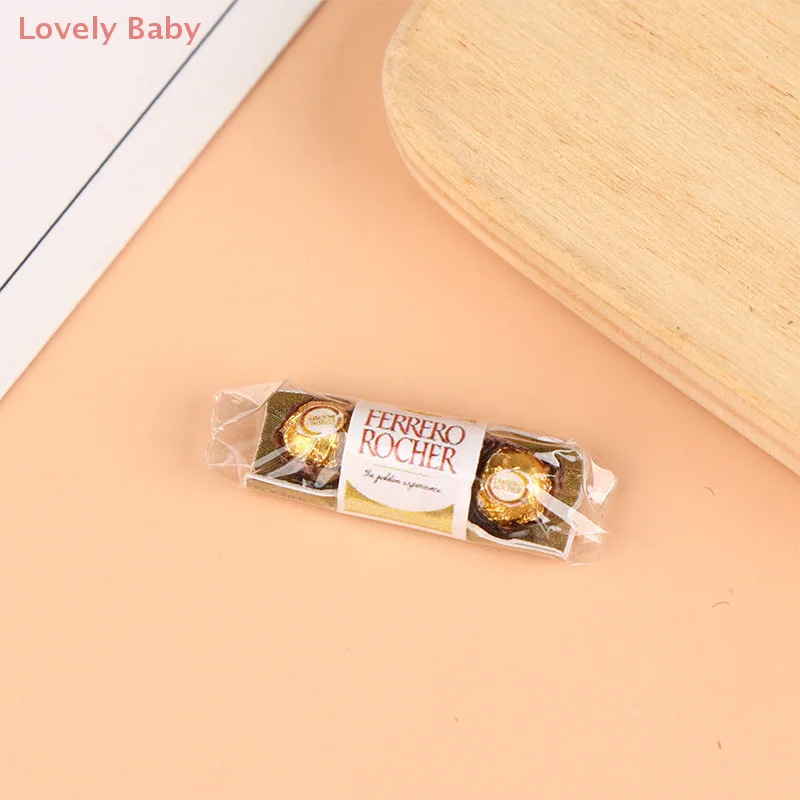 1Pcs Dollhouse Simulation Mini Chocolate Dollhouse Food Decoration Toy Dolls House Accessories Pretend Play Toys