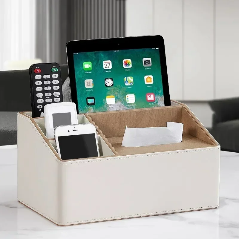 Desktop tissue box, multi-function remote control storage box, bedroom sundries pumping carton, home living room storage