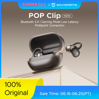 SoundPEATS POP Clip Wireless Earphones Bluetooth 5.4 Opean-Ear Wireless Earbuds IPX5,Gaming Mode Low Latency, Multipoint Pairing