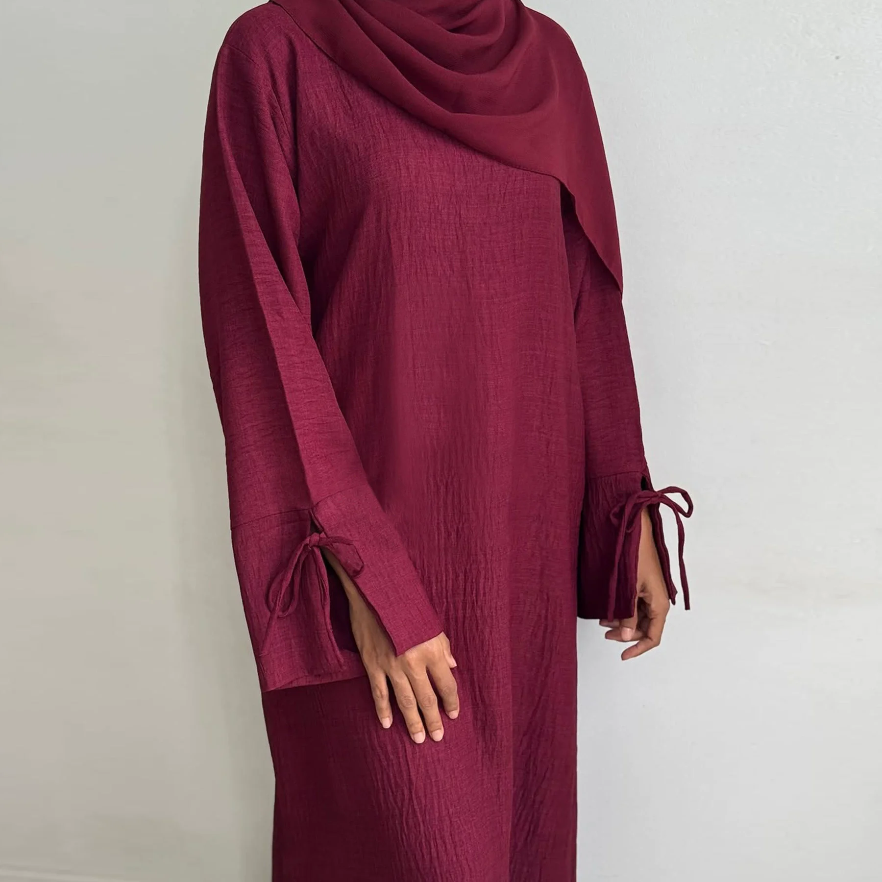 Abaya dubaï robe de soirée robe musulmane col rond diamant femmes robe de tempérament élégant pour les femmes turquie Islam vêtements robes