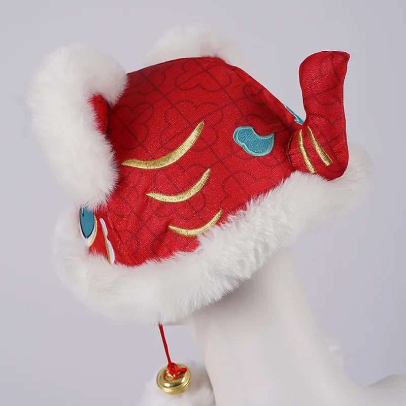 

Новогодняя шляпа Lucky Tiger COS, игра, анимация, косплей, костюм на Хэллоуин, шляпа с головой тигра, индивидуальный головной убор