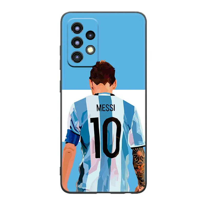 Argentina Flag Black Case For Samsung Galaxy A04S A04E A12 A13 A14 A22 A23 A32 A33 A34 A50 A51 A52S A53 A54 A70 A71 A72 A73 5G