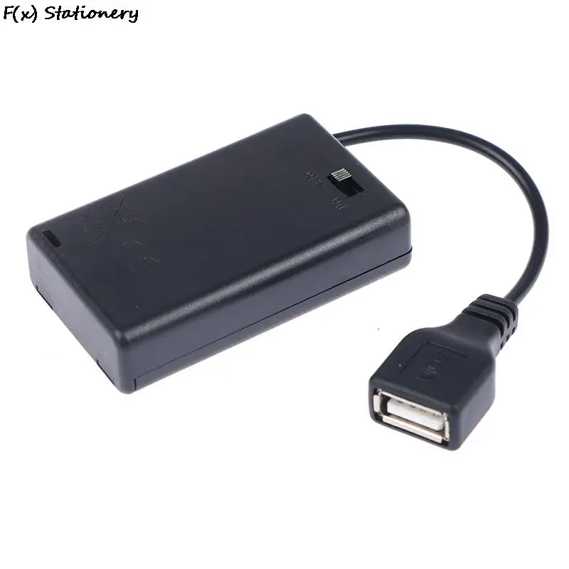 DC4.5V محمول صغير AAA بطارية حامل صندوق تخزين USB قوة بطارية إمداد صندوق 65x45x15mm