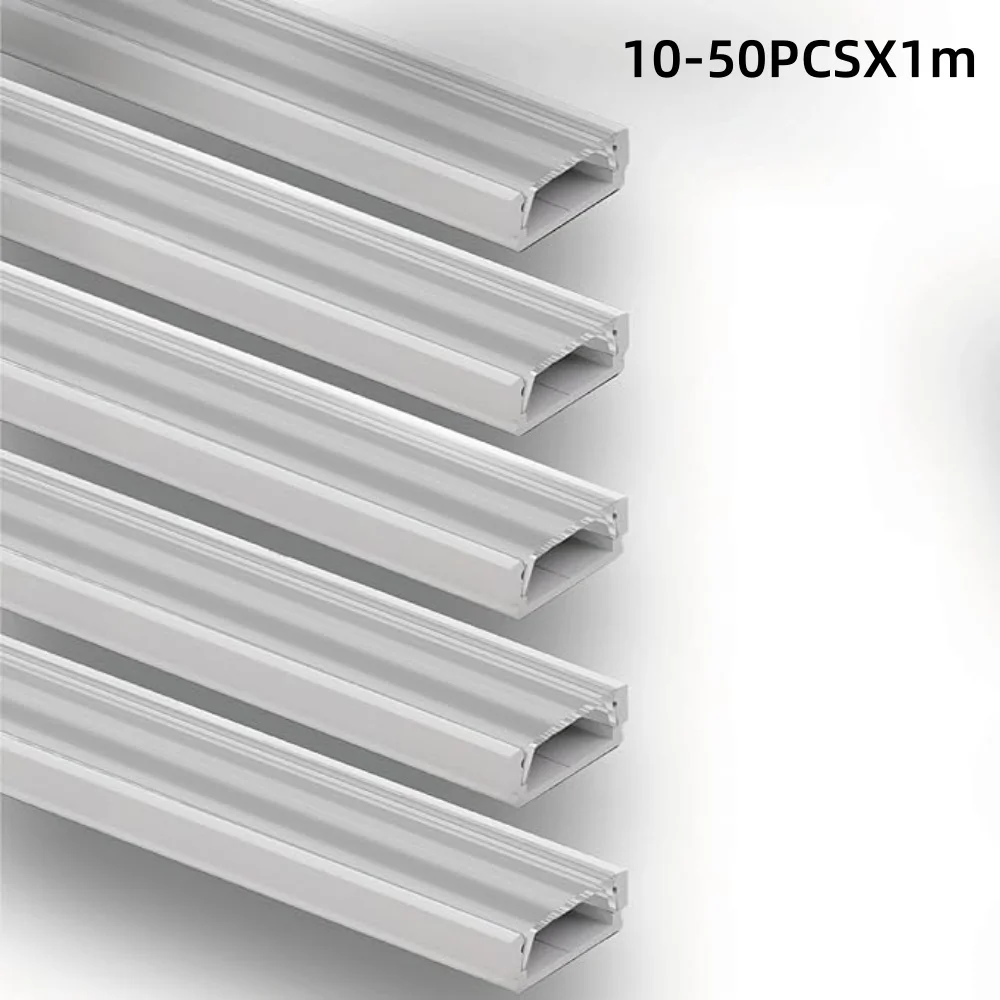 1M Led Aluminum Profile Channel Diffuser Holder U/V/YW Shape Black/silver Linear Light Bar Ceiling Wall Corner Lighting