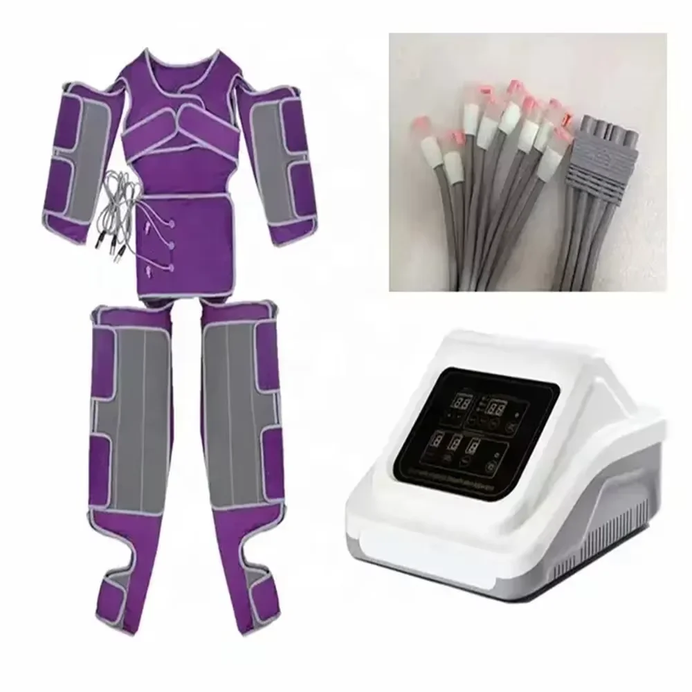 3-Zone Air Pressure Massage Suit - Legs+Arms+Core Lymphatic Support System Portable Home Relaxation Device